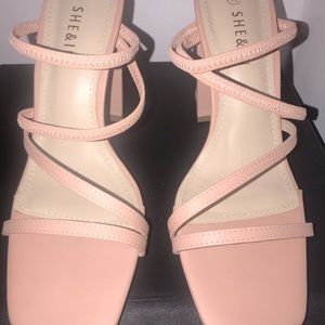 Multi-Strap Open Toe Chunky Heel Mules